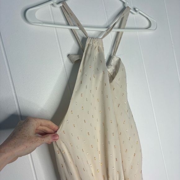 NWT ModCloth Illuminated Elegance Chiffon Maxi Dress Ivory Wedding Bridesmaid - Picture 9 of 11